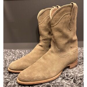 Tecovas Boots Mens Size 13 D Beige Suede The Roys Roper Western Cowboy Rodeo